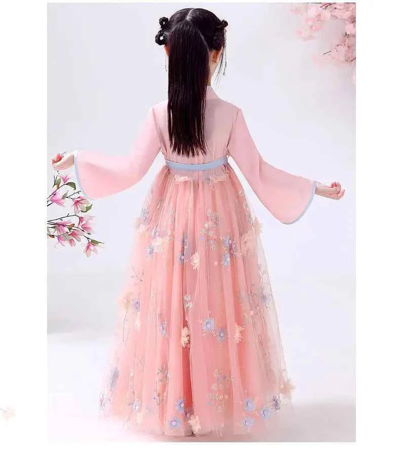 Summer Girls' Hanfu Dress Princess Costume Children's Dresses Kids Vintage Party Baby Girl Dress Cosplay Girls Clothes Vestidos
