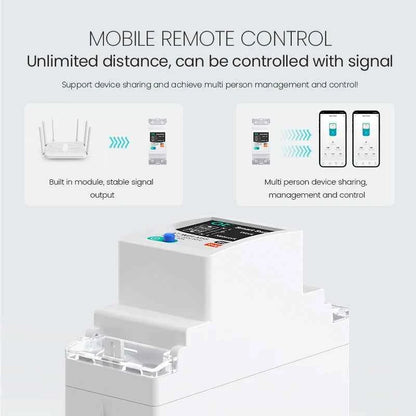 Tuya WIFI Smart circuit breaker 2P 63A charge statistics for smart home wireless control switch by smart life APP CNMIBO