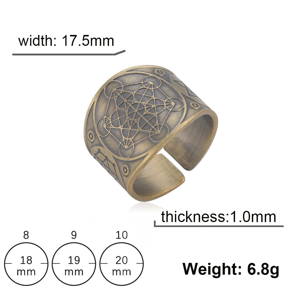 Jeshayuan Seal Of The 7 Archangels Protection Ring For Men