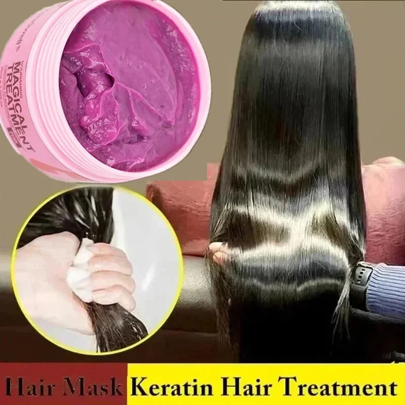 Magical Keratin Hair Mask 5 Seconds Repair Damaged Frizzy Hair Soft Smooth Shiny Nutrition Deep Moisturize Nourishing Hair Care - AMULET RING STORE