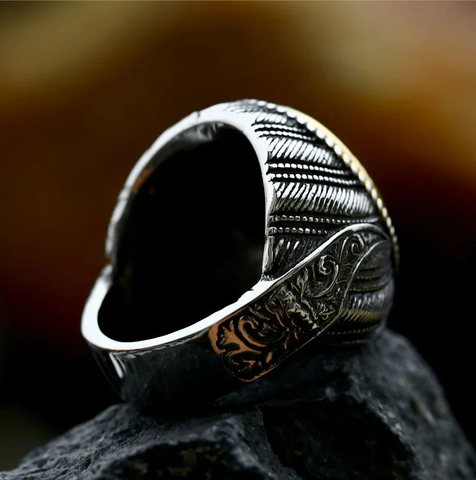 2025 New Unique Design 316L Stainless Steel Turkey Ring AMULET RING STORE