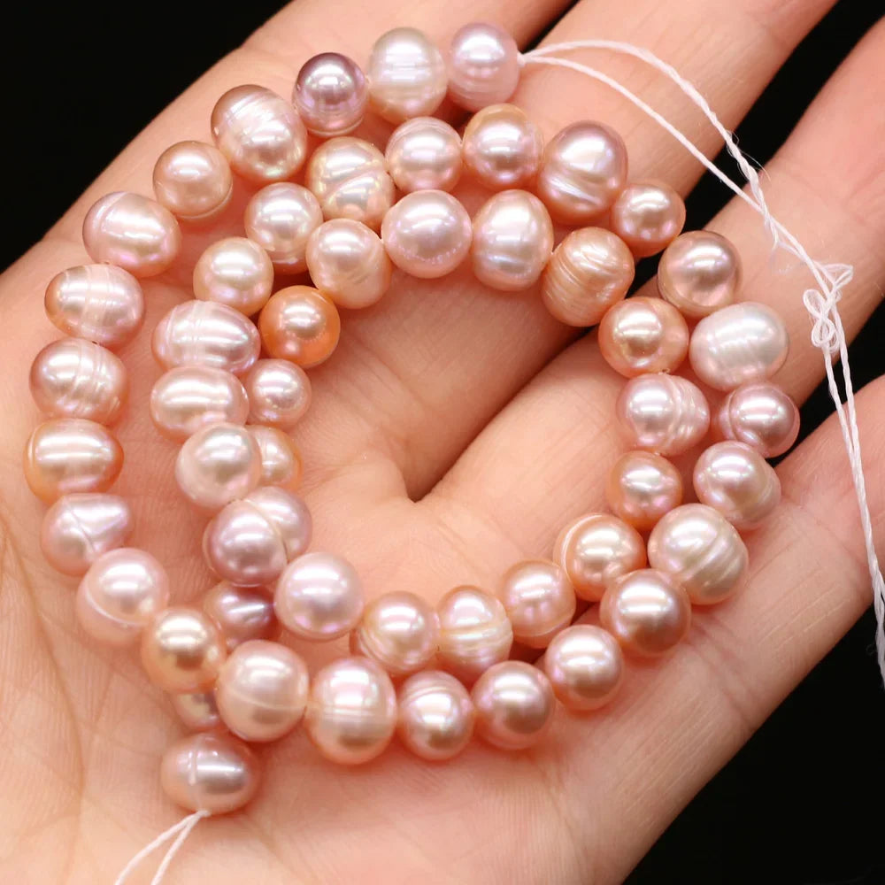 100% Natural Freshwater Pearl Beads Fine pearls Punch Loose Beads For DIY Women Elegant Bracelet Necklace Earring Jewelry Making - AMULET RING STORE