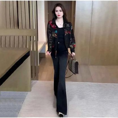Print Blouse Jacket Women Long Sleeve Shirt Lightweight Design Stylish Tops Sun Protection Clothing Tops Mujer New