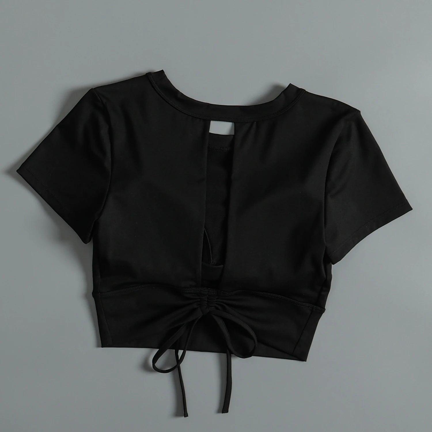 Yoga suit with chest pad sports beauty back fashionable quick-drying short-sleeved T-shirt running Pilates training fitness - AMULET RING STORE