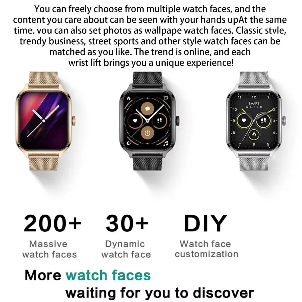 New Smart Watch Heart Rate Blood Oxygen Health Monitoring Bluetooth Call Bracelet Men Women Waterproof Sports Tracker Watches - AMULET RING STORE