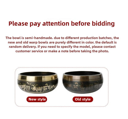 Nepal Singing Bowl Healing Yoga Meditation Portbale Tibetan Singing Bowls Sound Therapy Musical Percussion Instruments - AMULET RING STORE