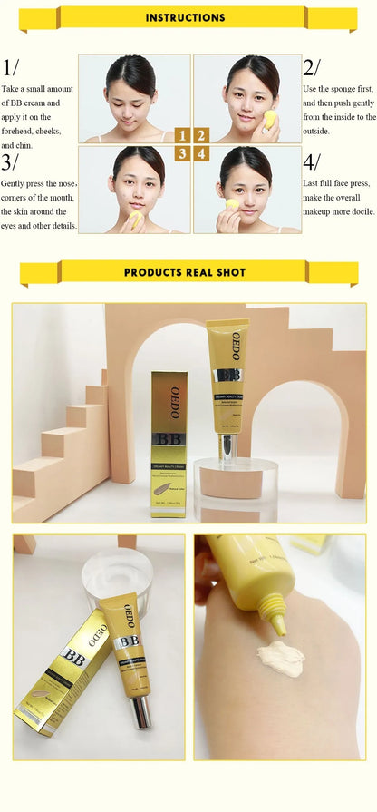 Dreamy Beauty Cream Makeup Natural Concealer BB Cream Face Care Modified Emollient Easy to Wear Sun Block Whitening Cream 30g - AMULET RING STORE