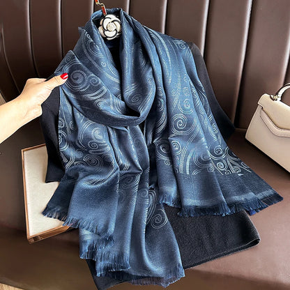 Elegant Ethnic Autumn Cashmere Shawl for Women Jacquard Pashmina Scarves Bufandas De Invierno Mujer Female Foulard Stoles Scarf - AMULET RING STORE