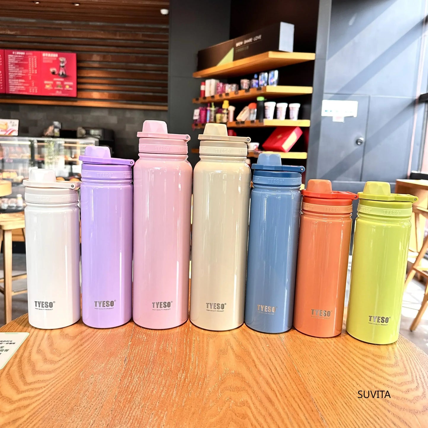 Tyeso Stainless Steel Thermos Water Bottle Portable Sport Vacuum Flask Keeps Cold and Heat Thermal Mug Insulated Car Tumbler Cup - AMULET RING STORE