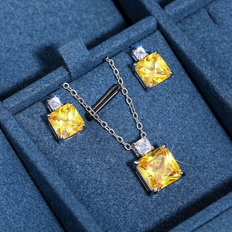 CAOSHI Sweet Romantic Pink Cubic Zirconia Pendant Necklace for Girl Anniversary Gift Delicate Wedding Jewelry Neck Accessories - AMULET RING STORE