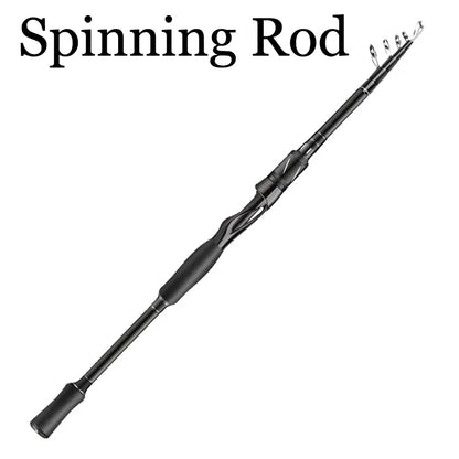 1.8m 2.1m 2.4m 2.7m Telescopic Fishing Rod Travel Spinning Casting Fishing Rod Anti Slip Portable Sea Pole for Angler - AMULET RING STORE