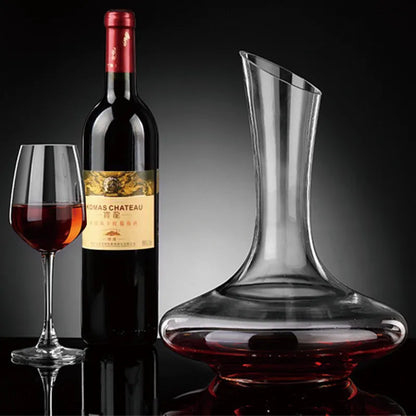 Household Red Wine Trumpet Crystal Glass Decanter 1000ml Red Wine Decanter Wine Pot Bar Wine Pourer Premium Carafe Thickened - AMULET RING STORE