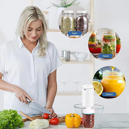 Cordless Electric Vacuum Bag Sealer Pump, Portable USB Charge Vacuum Compression Machine for Food Clothes Storage Bags - AMULET RING STORE