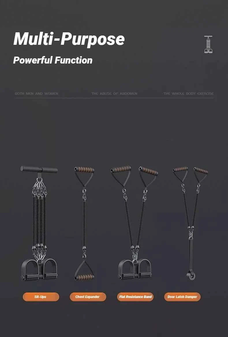 1pcPedal Tensioner for Home Fitness  Multifunctional Back Abdomen Ab Trainer for Men  Resistance Pull Exerciser