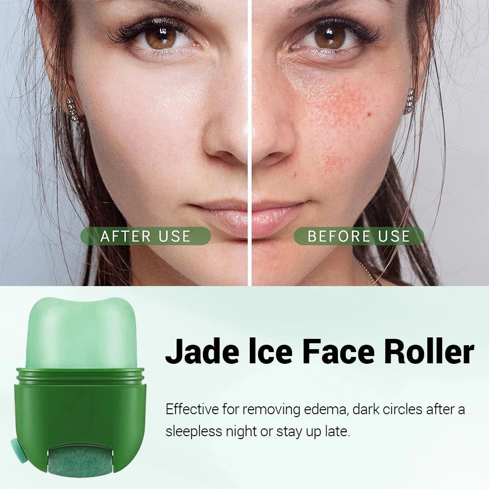 2 In 1 Ice Face Roller Ice Cube Beauty Massage Silicone Mold For Eye Puffiness Facial Roller Shrink Pores Skin Care Beauty Tool