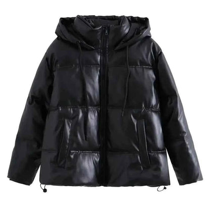 Winter Women's Cold Coat Winter Jackets For Women 2023 Warm Leather PU Parkas Winter Coat Promotion Female Outerwear