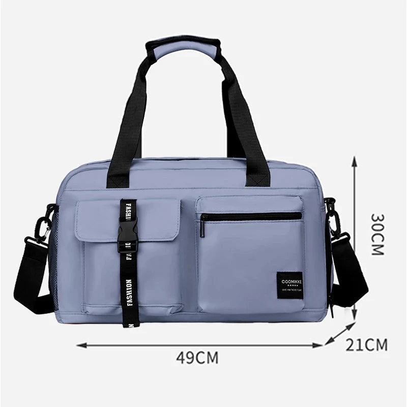 Large Fitness Bag Sports Handbag Women Dry Wet Shoes Pocket Single Shoulder Crossbody Swimming Yoga Gym Travel Backpack Duffel