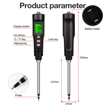 2 In 1 Soil EC Meter Handheld Digital Soil Tester Multifunction EC Temp Detector Backlit Soil EC Analyzer for Garden Greenhouse - AMULET RING STORE