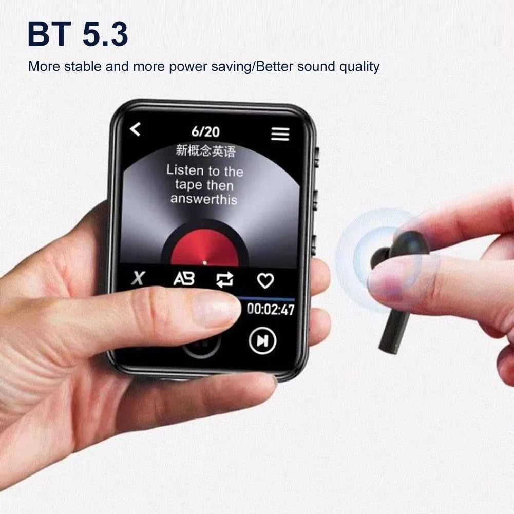 MP3 MP4 Player HiFi MP4 Walkman with Speaker Bluetooth-Compatible Portable MP3 Player Support FM Radio Recording E-Book