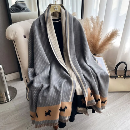 Cashmere Scarf for Women Thick Warm Winter Blanket Brand Female Luxury Quality Shawl Wrap Bufanda 2024 Poncho Echarpe Pashmina