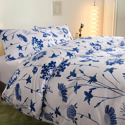 Ethereal Butterfly Print Brushed Duvet Cover Set with Pillowcases - Cozy Polyester,Twin/Full/King/Queen Size