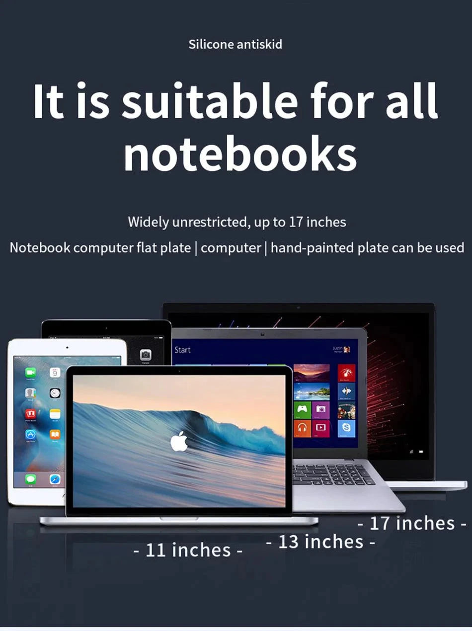 Tablet Stand Adjustable Aluminum Alloy Laptop Tablet up to 17 "Laptop Portable Folding Stand Cooling Stand Support - AMULET RING STORE