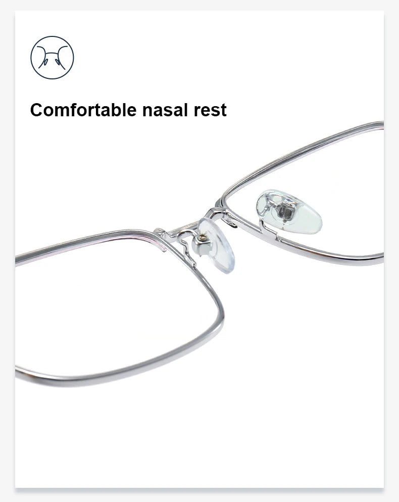 Men Prescription Glasses Optics Lenses  Reading Glasses Women Blue Light Blocking Myopia Eyewear Metal Titanium Eyeglasses Frame