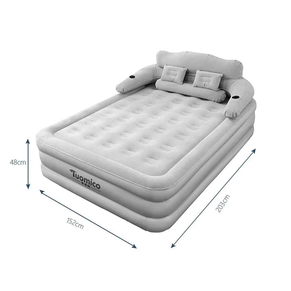 2 Persons Inflatable Mattress Indoor Outdoor Air Cushion 48cm High Bed