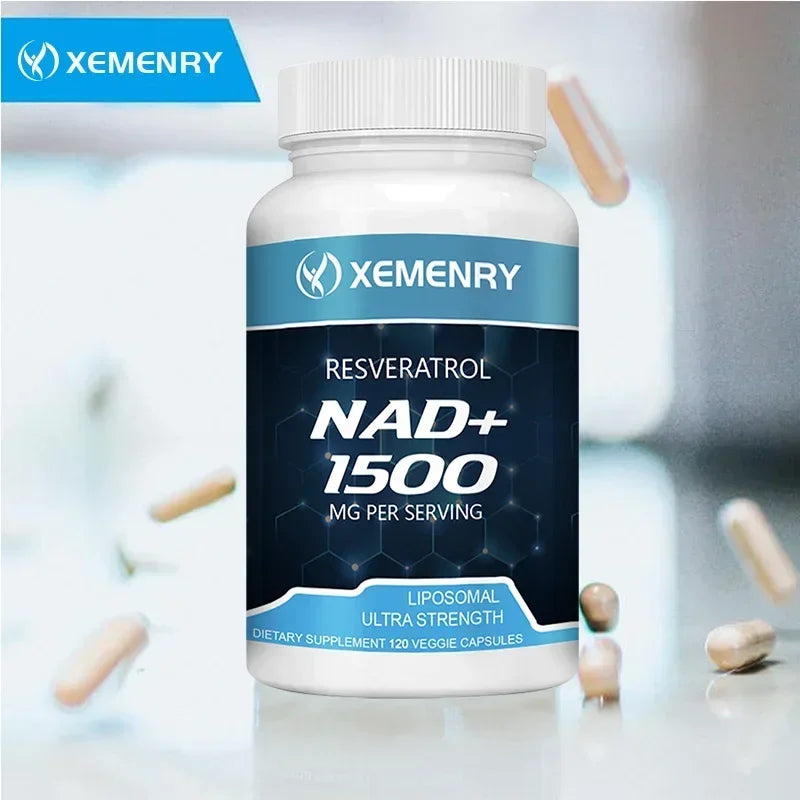 NAD + Resveratrol - Anti aging, Boost Energy, Promotes Cell Repair and Skin Health - AMULET RING STORE