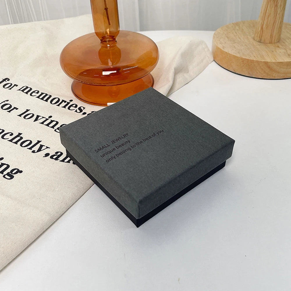 Simple Jewelry Box Earnail Ring Bracelet Necklace Gray Black Paper Jewelry Display Case Jewelry Organizer Box - AMULET RING STORE