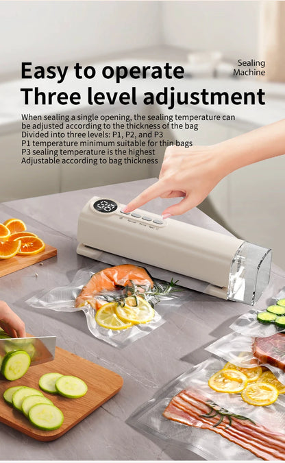 RS-F183H Mini Wireless Food Vacuum Sealing Machine, Digital Multifunctional Charging Magnetic Heat Absorption Sealing Machine. - AMULET RING STORE