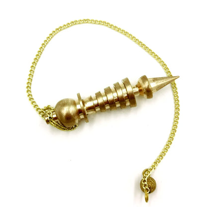 Bronze Metal Copper Spiritual Point Pendulum for Divination Healing Dowsing Wicca Balancing Pointed Cone Pendant Pendulum