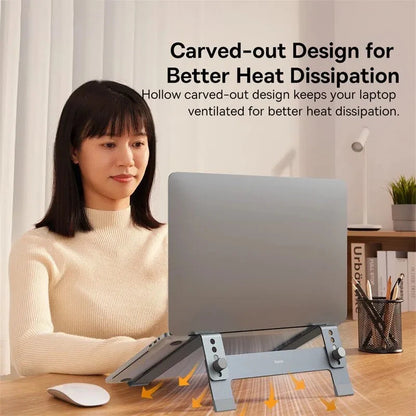 Baseus Adjustable Laptop Stand Aluminum Portable Notebook Support Holder for Macbook Air Pro Computer Stand Cooling Bracket - AMULET RING STORE