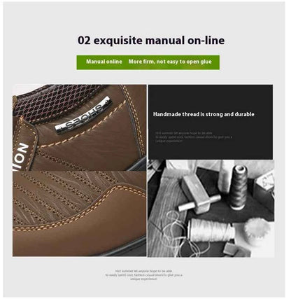 FUQIAO Hot Fur Men's Casual Shoes Warm Flats British Style Leather Footwear Comfort Non-slip Winter Boots Men Plus Size 46