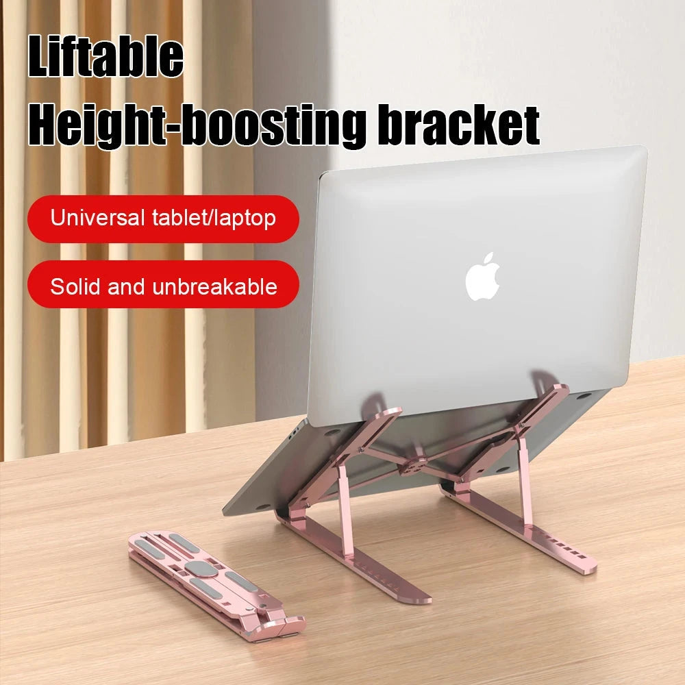 Aluminum Alloy Laptop Holder Stand Adjustable Foldable Portable for Notebook Computer Bracket Lifting Cooling Holder Non-slip - AMULET RING STORE