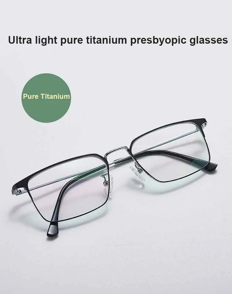 Men Prescription Glasses Optics Lenses  Reading Glasses Women Blue Light Blocking Myopia Eyewear Metal Titanium Eyeglasses Frame