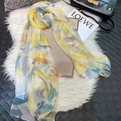 BYSIFA|New Black Pink Peony 100% Silk Shawl Scarf Women Chiffon Long Silk Scarves Cape Summer Foulard Winter Brand Scarves Wraps