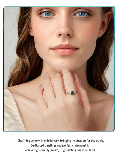 WOSTU Natural Moss Agate Ring For Women  925 Sterling Silver Oval Cut Sea Grass Agate Flower Rings Wedding Party Jewelry Gift
