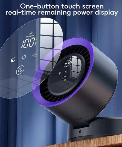 Eary Wall-mounted Fan Punch-free Foldable Fast Charging Desktop Fan With Night Light Magnetic Remote Control Air Conditioner Fan