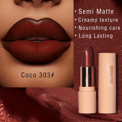 Coffee Velvet Lipstick - Luxurious Deep Nourishing Matte Finish Long-Lasting Waterproof Lip Color - AMULET RING STORE