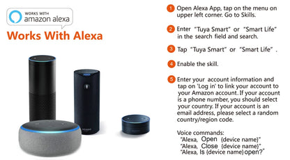 Tuya WiFi Switch Garage Door Controller Smart Door Opener Work with Alexa Google Home Smart Life Tuya APP Control No Hub Require - AMULET RING STORE
