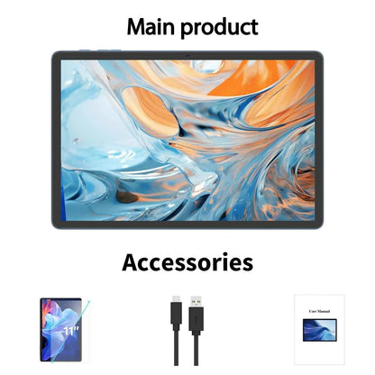 2025 Relndoo 11 Inch Android 15 Tablet , 24GB(4+20 Expanded) RAM+128GB ROM, IPS HD Screen, 5G WiFi, T615 Processor, GPS, Type C