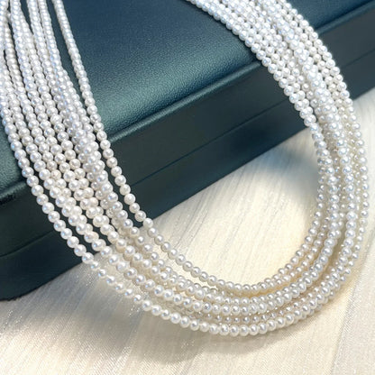 AAA 2-3mm High Quality Near-round Beads Exquisite Natural Freshwater Pearls for Jewelry Making DIY Necklace Bracelet Accessories - AMULET RING STORE