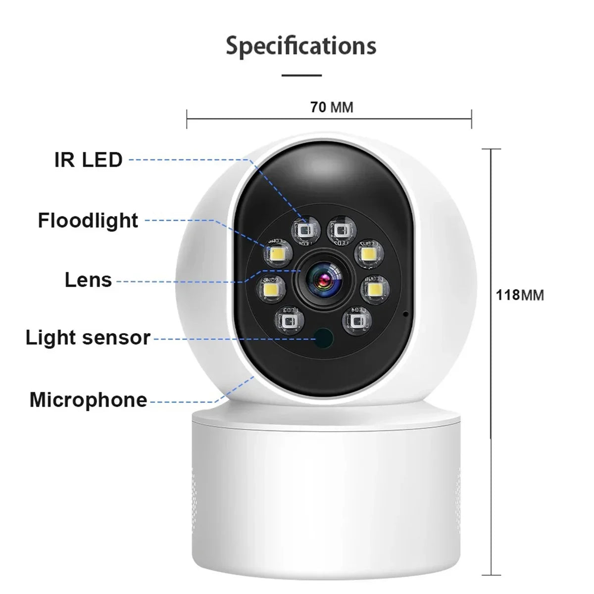 4K Smart WiFi IP Camera Indoor Wireless Security Baby Monitor Supports Two-way Audio Color Night Vision Home Surveillance Camera - AMULET RING STORE