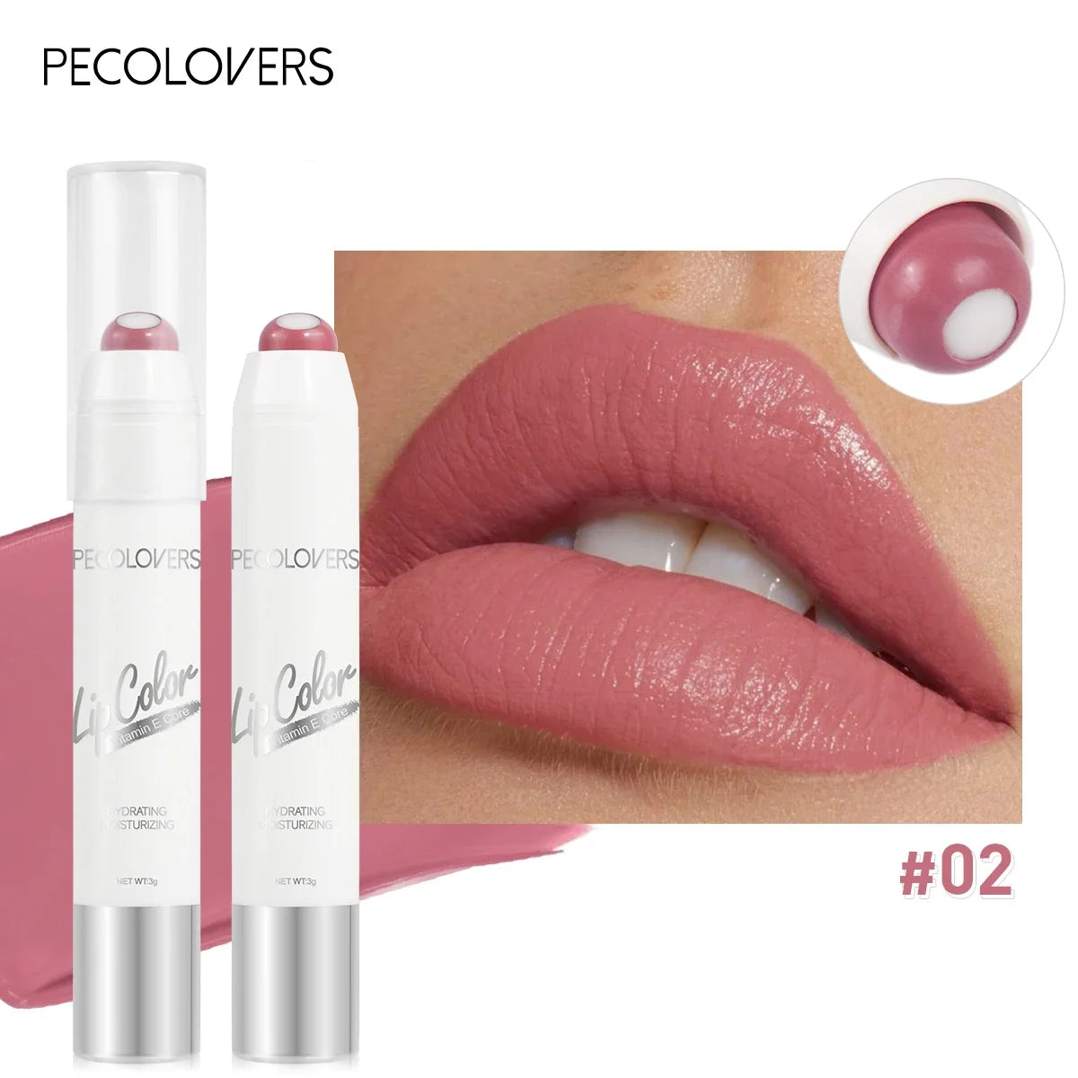 2-in-1 Nude Lipstick Matte Red Lip Balm Moisturizing 6 Colors Sandwich Lipstick Waterproof Long Lasting Non-stick Cup Lip Stick - AMULET RING STORE