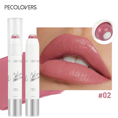 2-in-1 Nude Lipstick Matte Red Lip Balm Moisturizing 6 Colors Sandwich Lipstick Waterproof Long Lasting Non-stick Cup Lip Stick - AMULET RING STORE