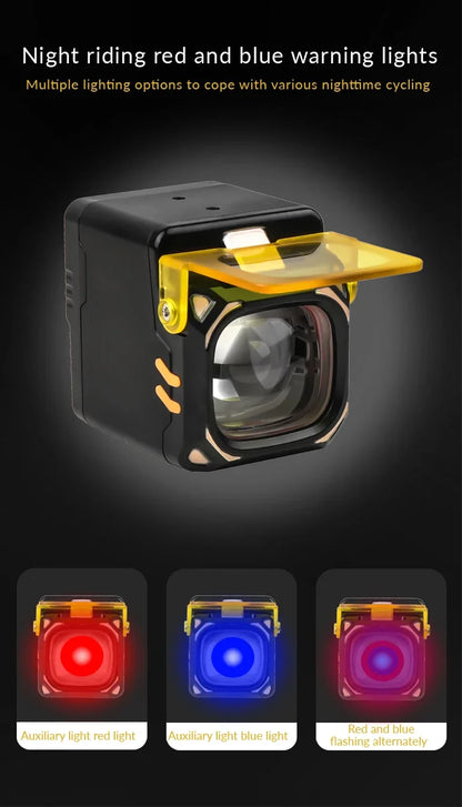 New Multifunctional Q05 MTB Bike Light Rechargeable Waterproof Remote Control White Red Blue LED Outdoor Cycling Birthday Gift - AMULET RING STORE