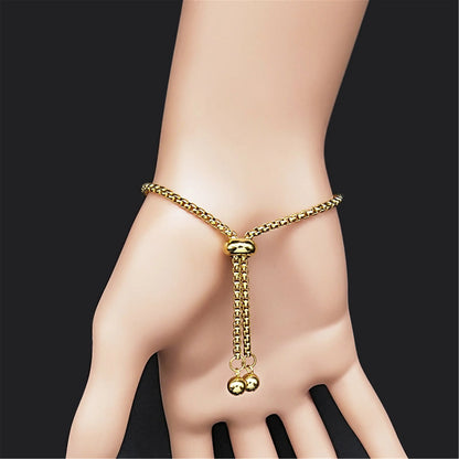 Persian Love Poems Stone Stainless Steel Bracelet Charm for Women Gold Color Iran Chain Bracelet Jewelry pulseras B1728-QKCS02