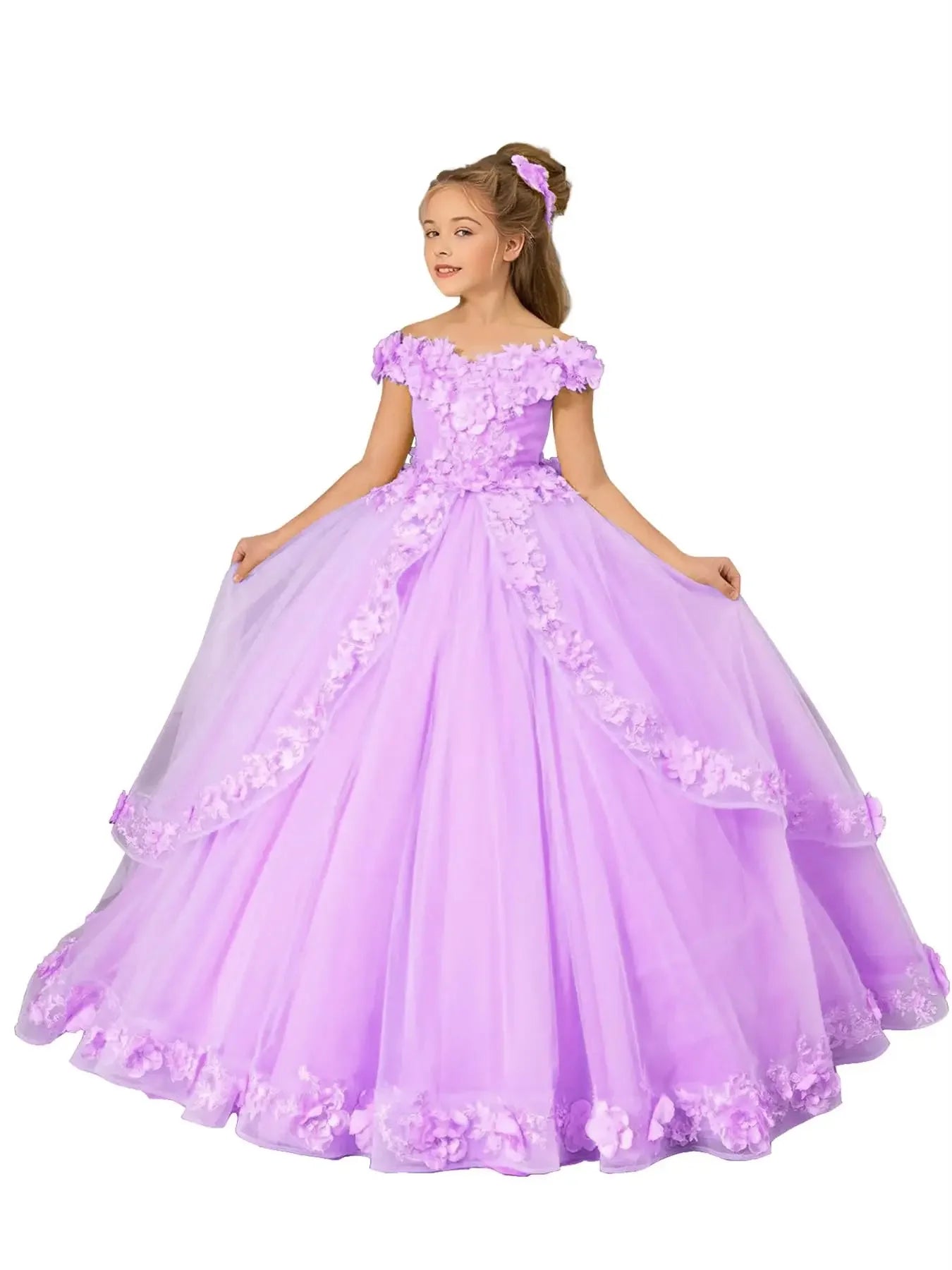 Customize Yellow Flower Girl Dresses Beading Appliqued Pageant Birthday For Girls First Communion Dresses Kids Prom Dresses