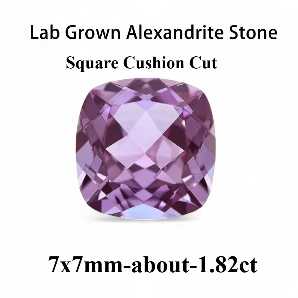 Emerald Cut Lab Grown Alexandrite AGL Certificate Loose Gemstone For Earrings Ring Jewelry Diy Making